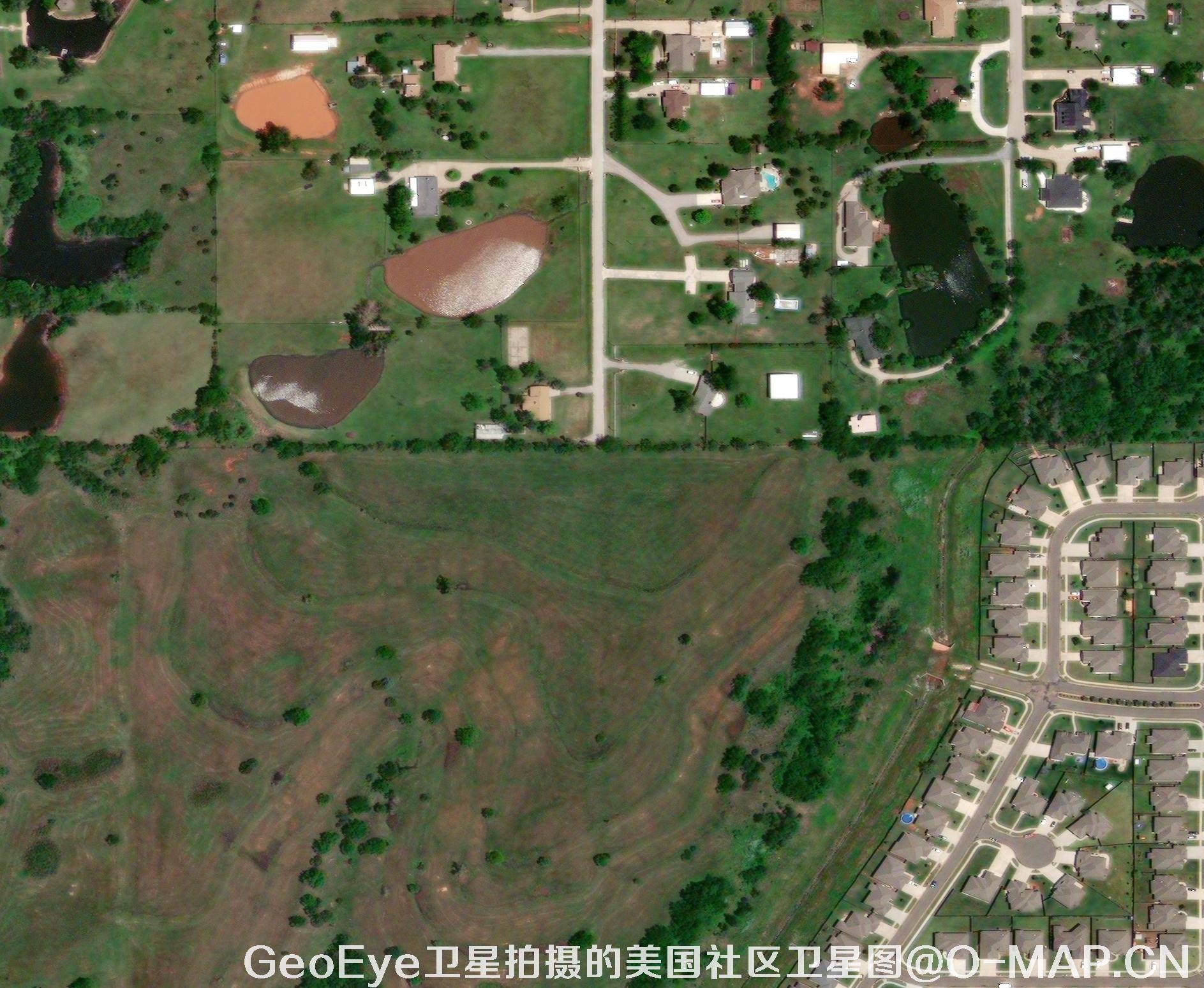 GeoEye卫星拍摄的美国社区卫星图