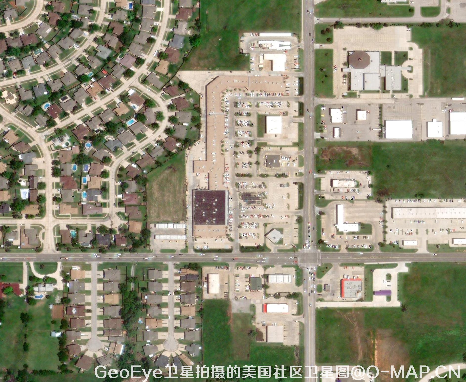 GeoEye卫星拍摄的美国社区卫星图