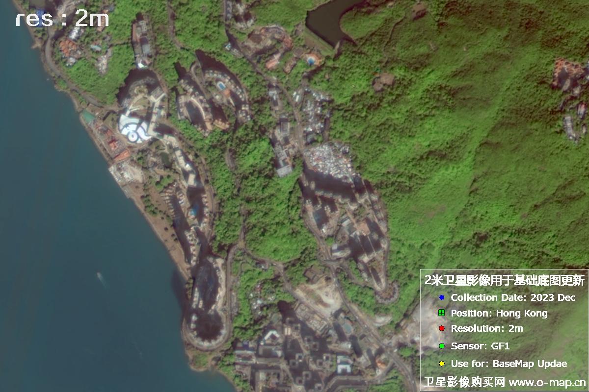 国产2米分辨率卫星拍摄的卫星影像图