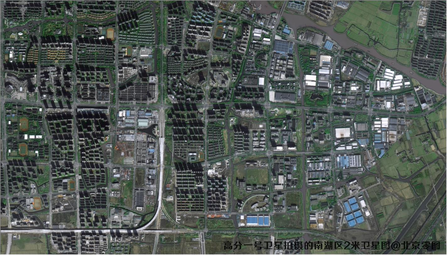 高分一号卫星拍摄的2021年1月份南湖区2米卫星图