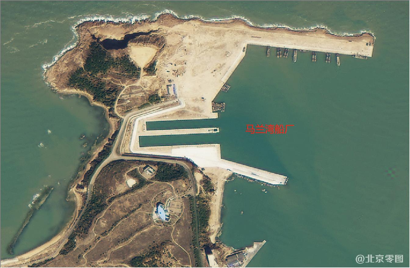 荣成马兰湾船厂卫星影像图