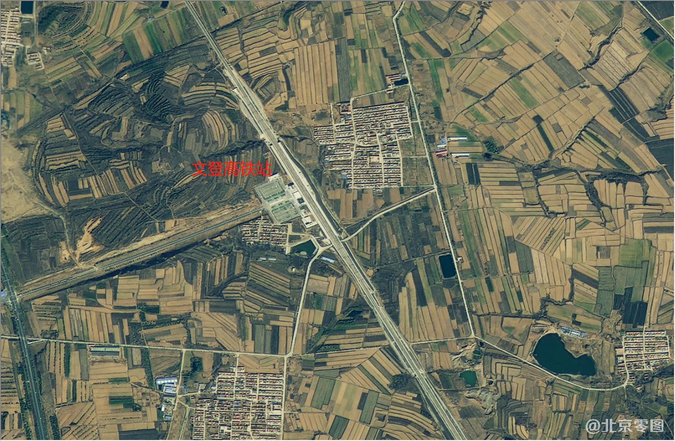 文登市高铁站卫星影像图