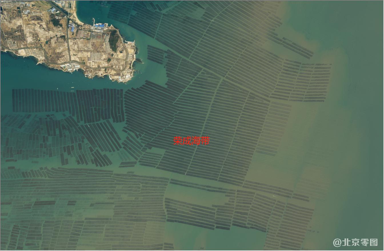 荣成海带养殖区卫星影像图