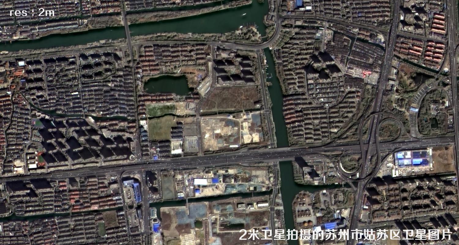 GF1号卫星拍摄的苏州市相城区相城区东部工业园区和西部工业园区】2米卫星图