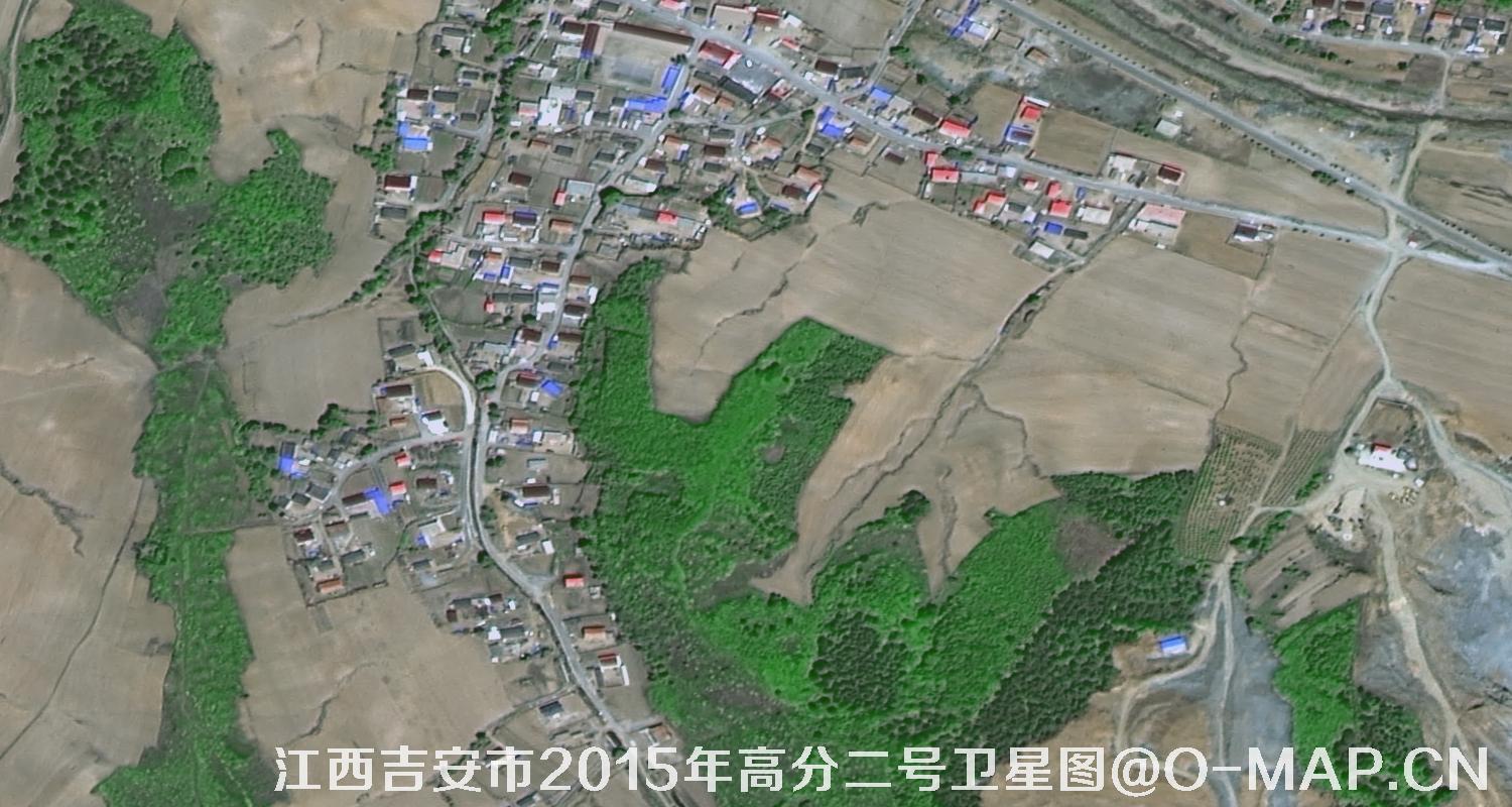 高分二号卫星拍摄的江苏省吉安市2015年0.8米卫星图