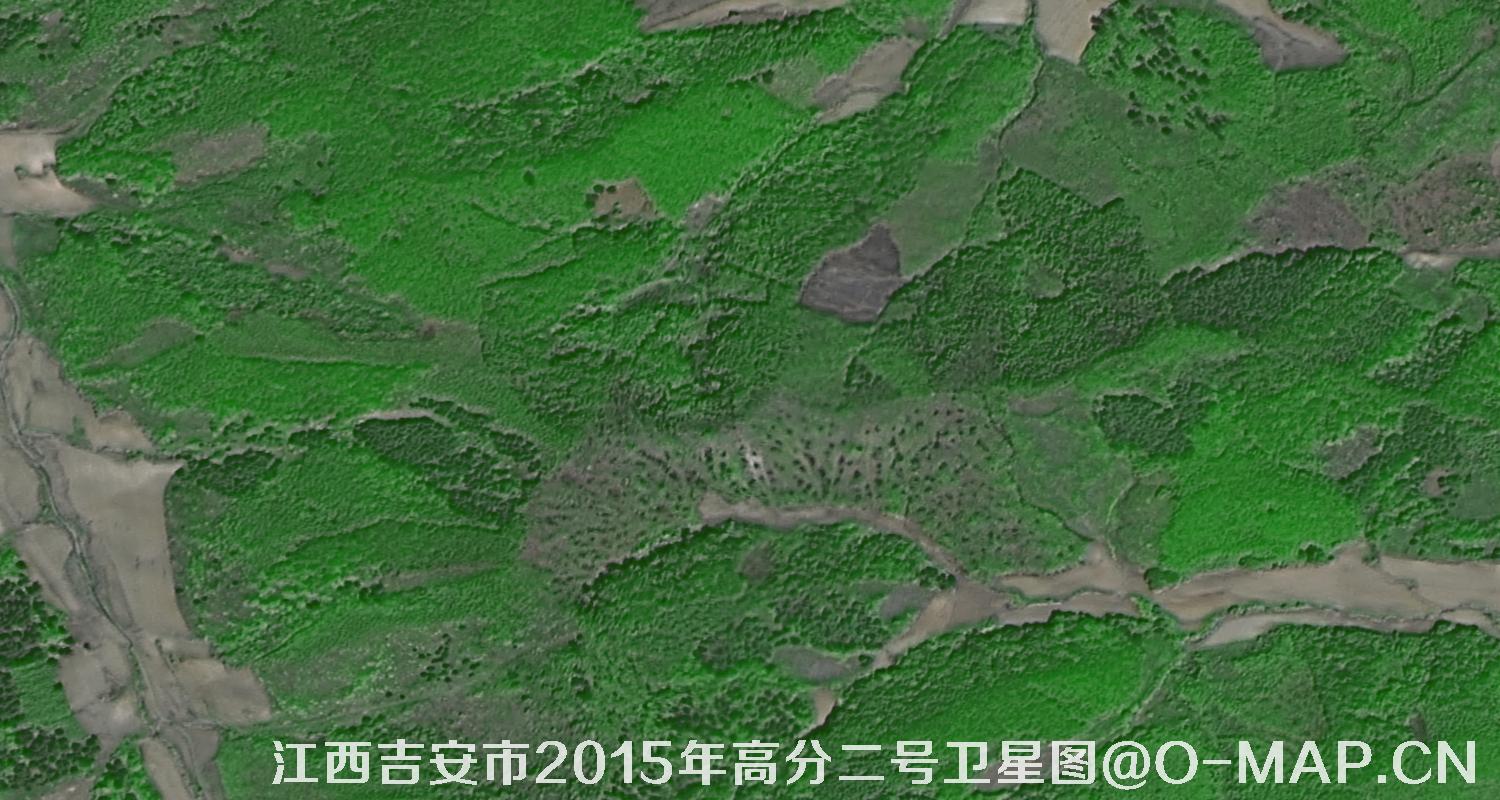 高分二号卫星拍摄的江苏省吉安市2015年0.8米卫星图