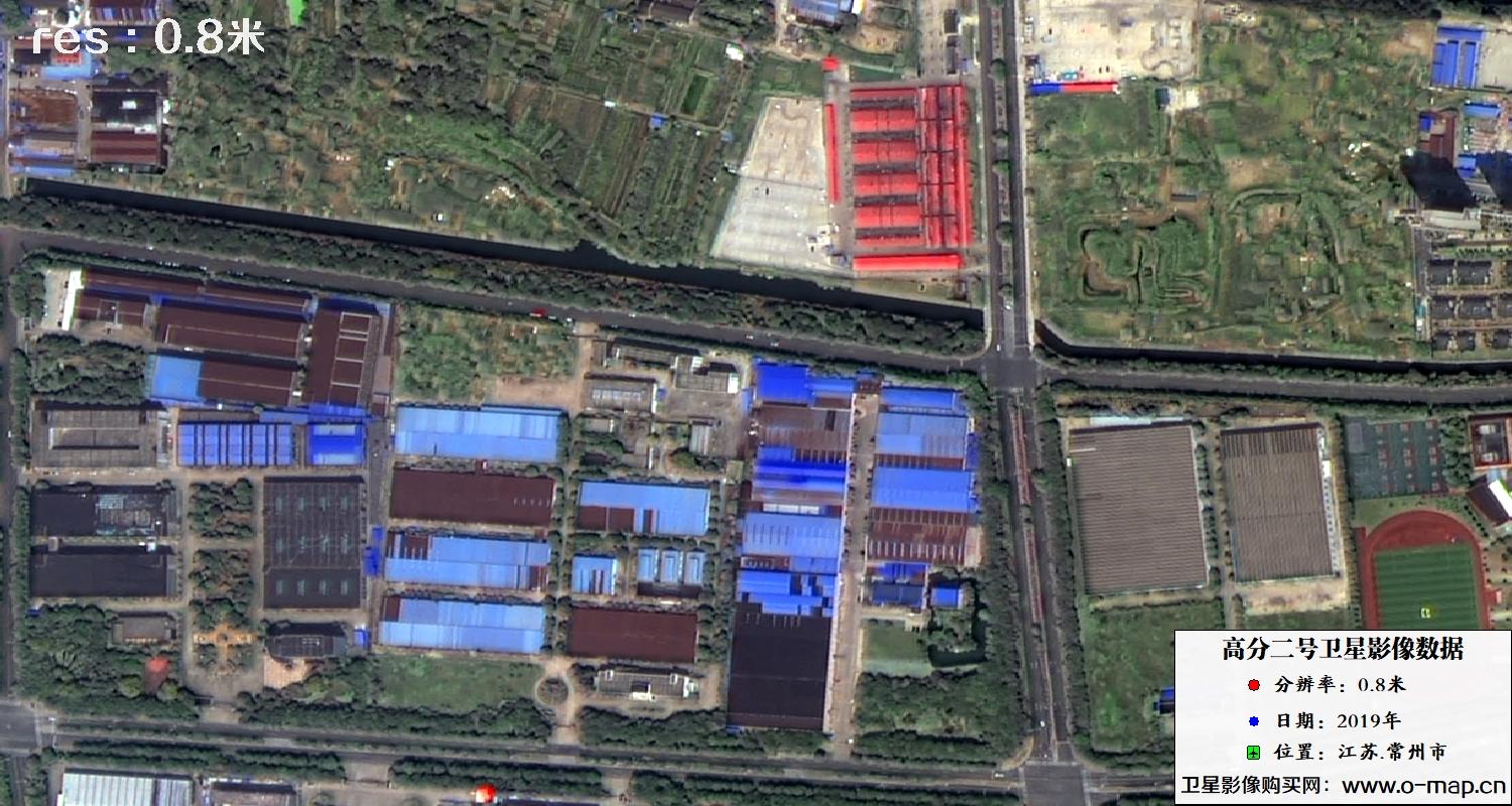 江苏省常州市2019年0.8米GF2卫星影像图