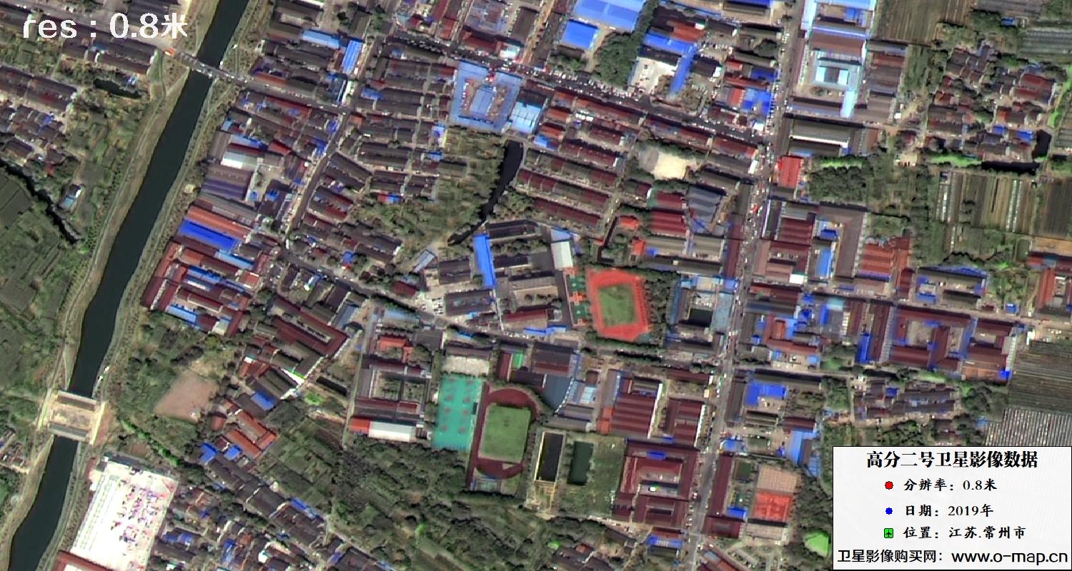 江苏省常州市2019年0.8米GF2卫星影像图