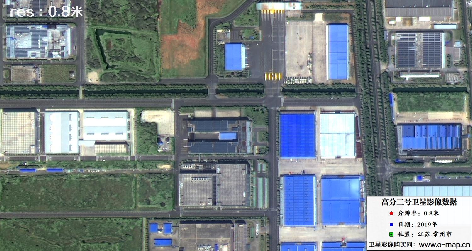 江苏省常州市2019年0.8米GF2卫星影像图