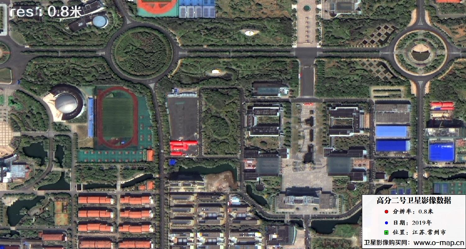 江苏省常州市2019年0.8米GF2卫星影像图