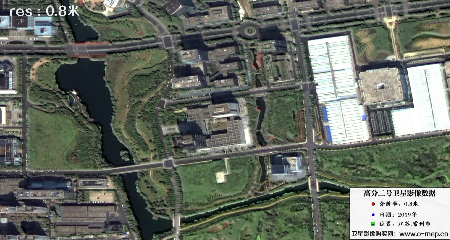 江苏省常州市2019年0.8米GF2卫星影像图