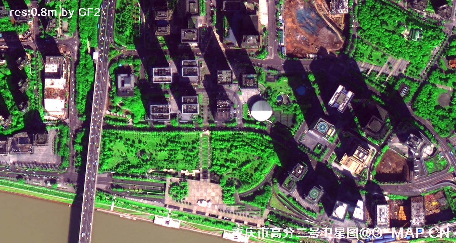 高分二号卫星拍摄的卫星图片