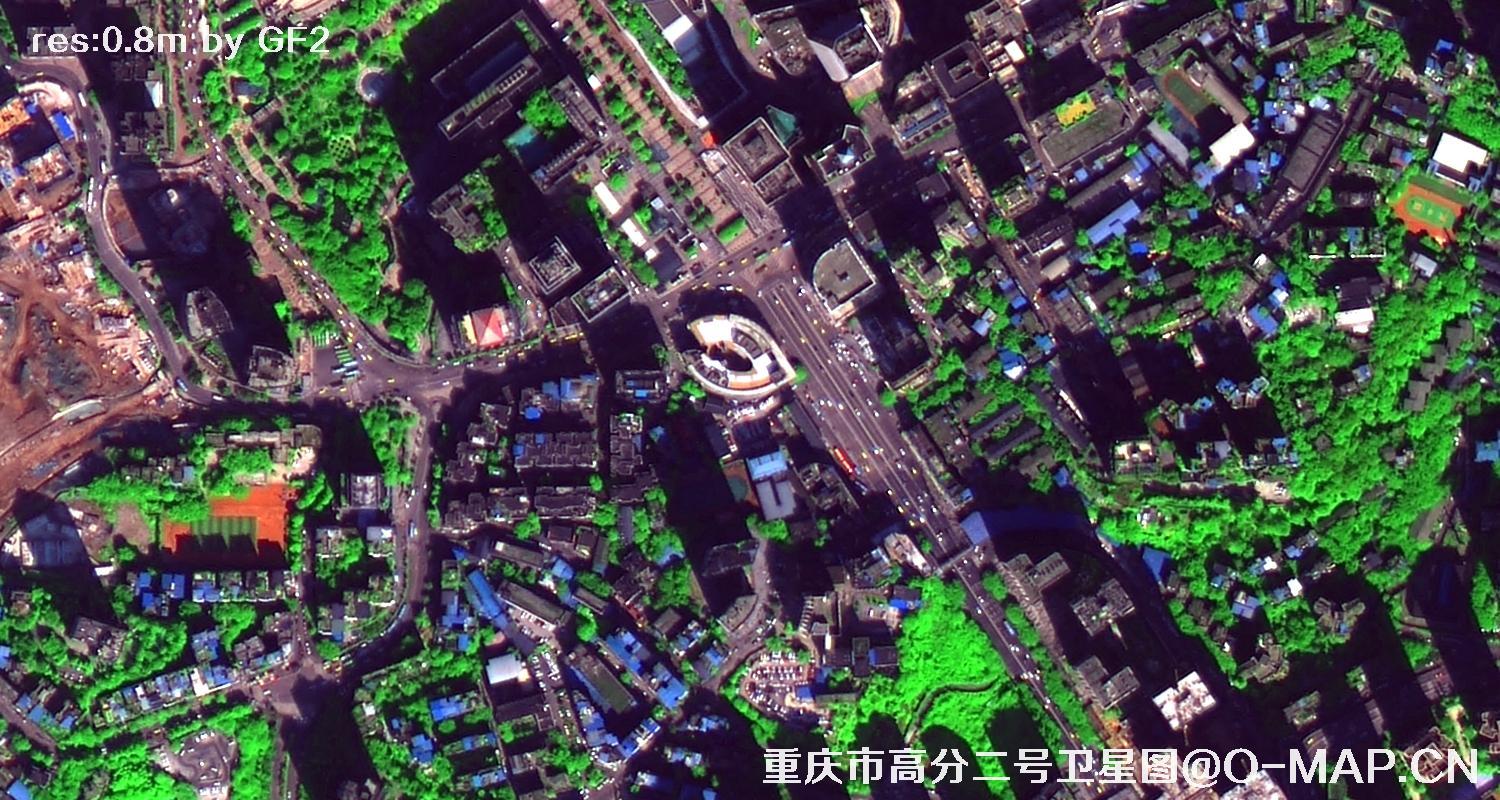 高分二号卫星拍摄的卫星图效果