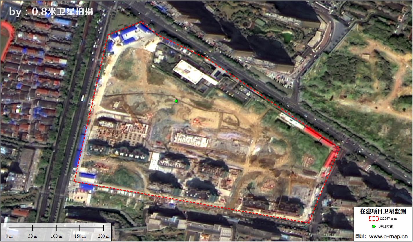 江苏省常州市在建房地产项目施工现场卫星监测