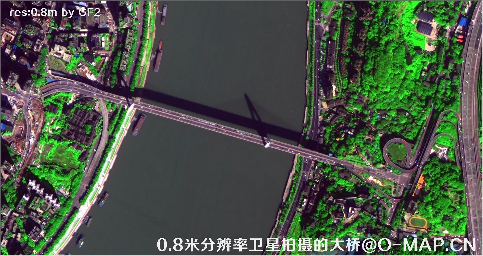 国产0.8米GF2卫星拍摄的卫星影像图片