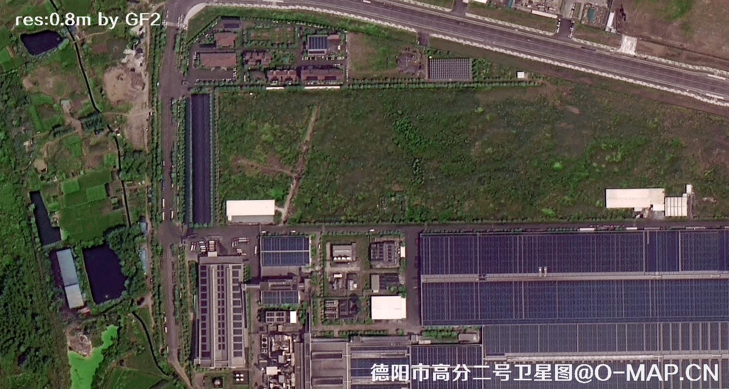 高分二号2022年拍摄的四川省德阳市卫星图