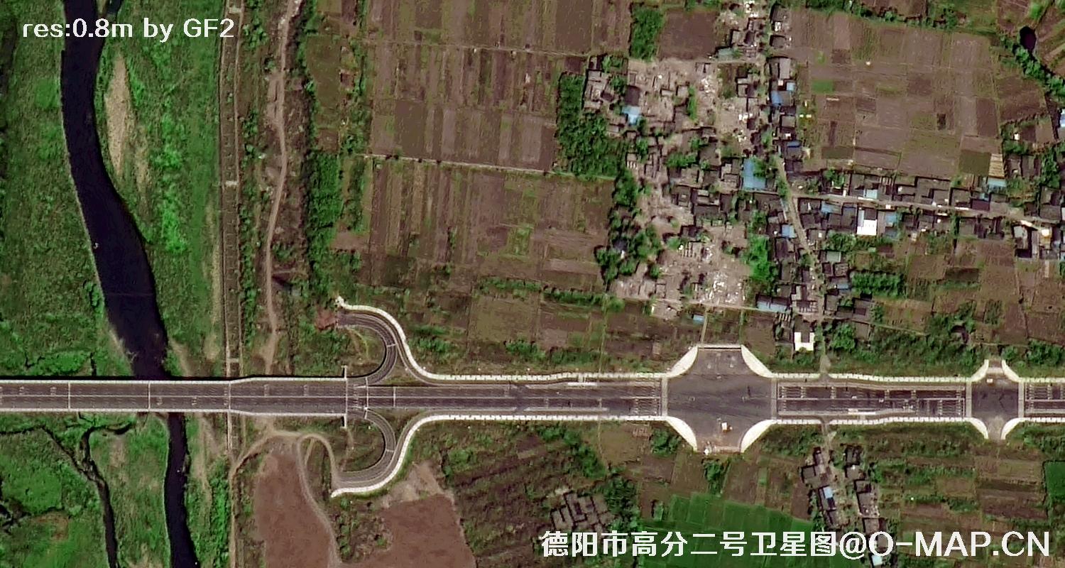 高分二号2022年拍摄的四川省德阳市卫星图