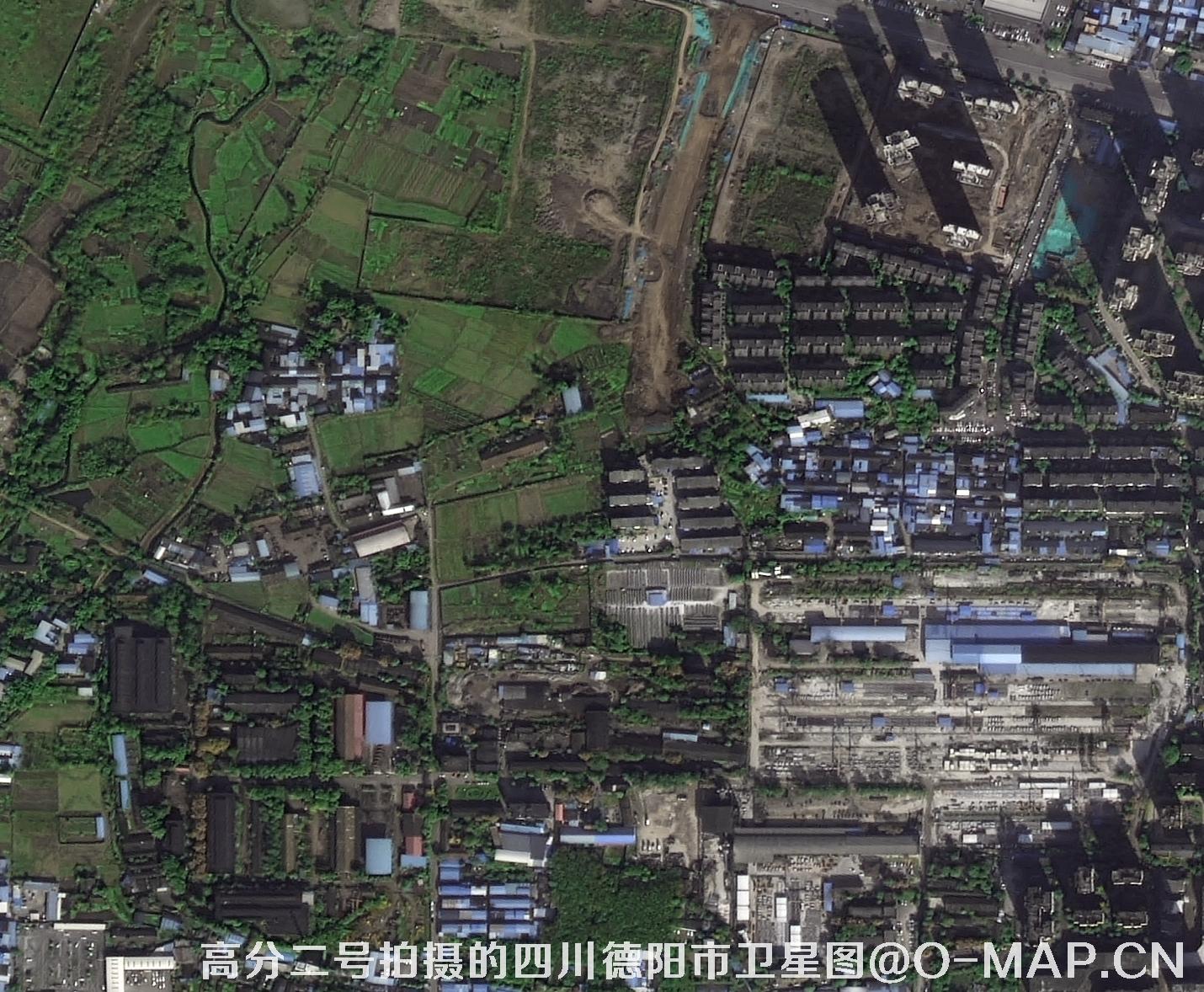 高分二号卫星拍摄的0.8米分辨率遥感影像数据