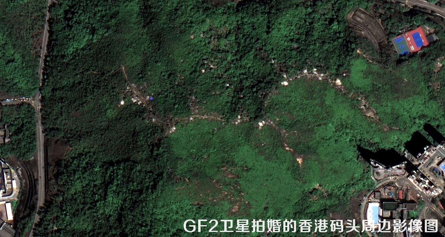 高分二号卫星拍摄的0.8米分辨率卫星图片