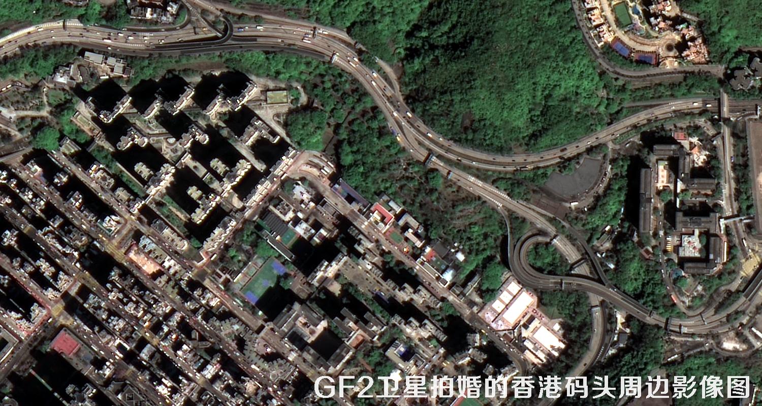 高分二号卫星2022年拍摄的香港码头影像图