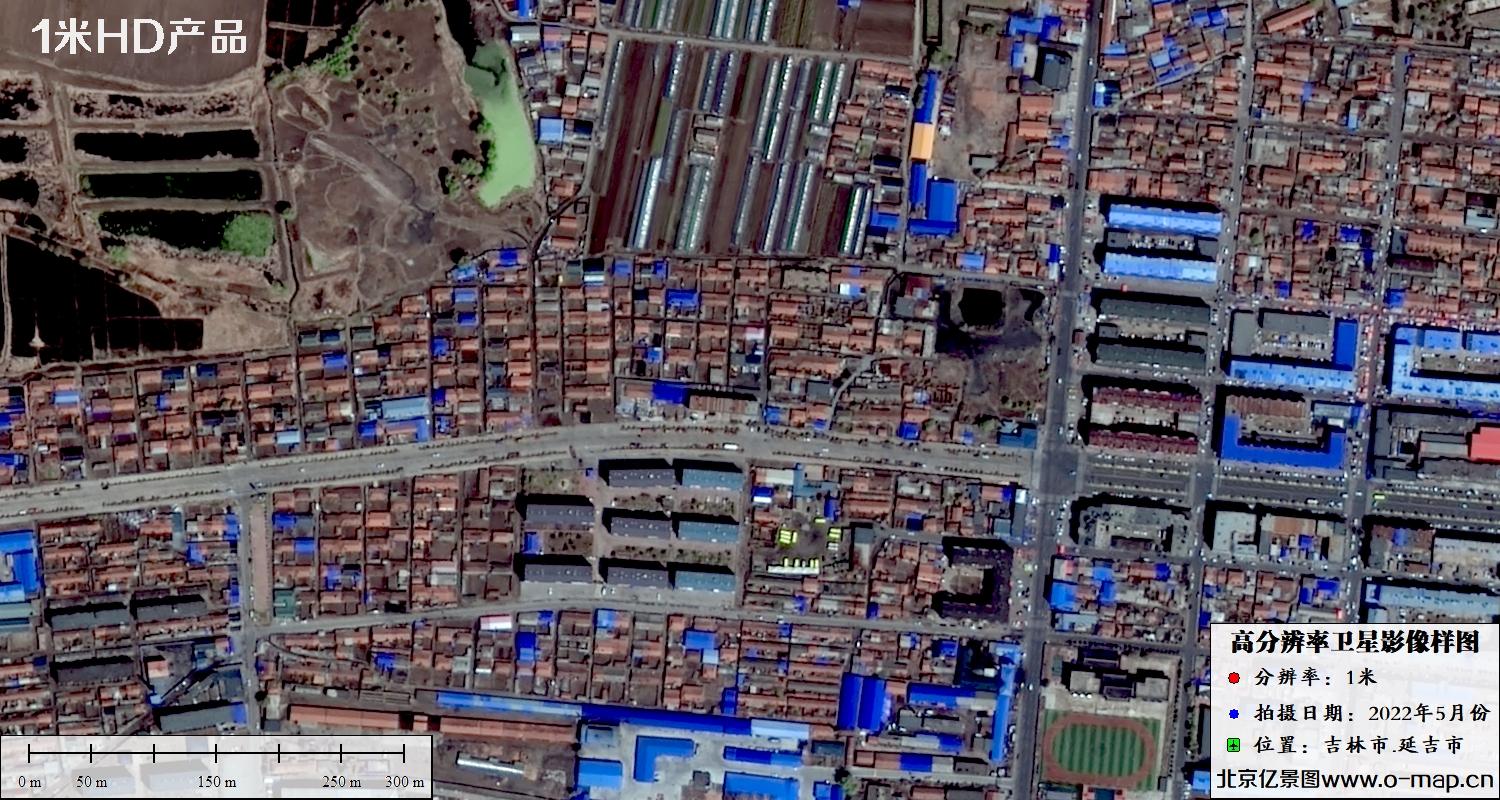 吉林市延吉市2022年5月份高分二号卫星影像图