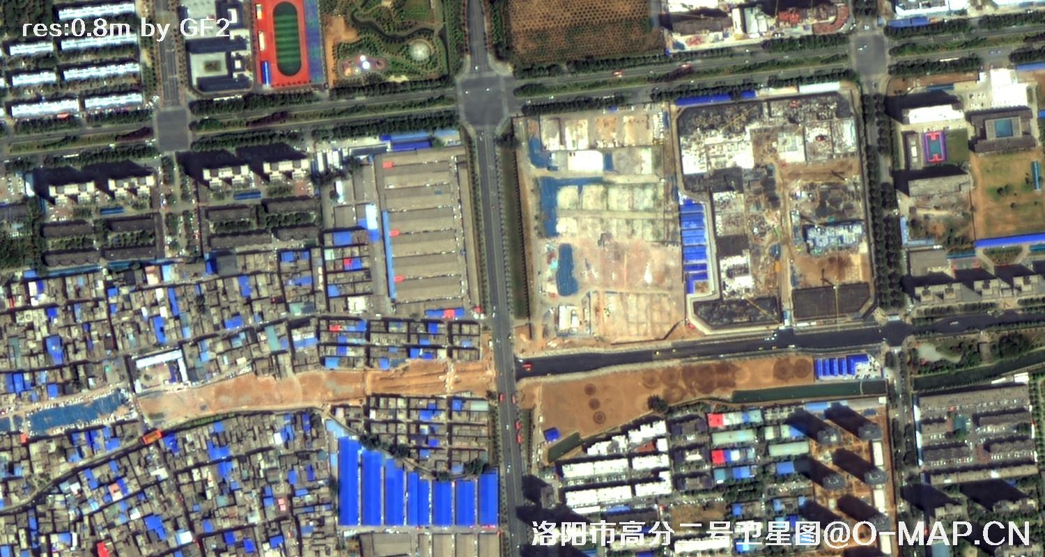 国产卫星拍摄的0.8米分辨率卫星图