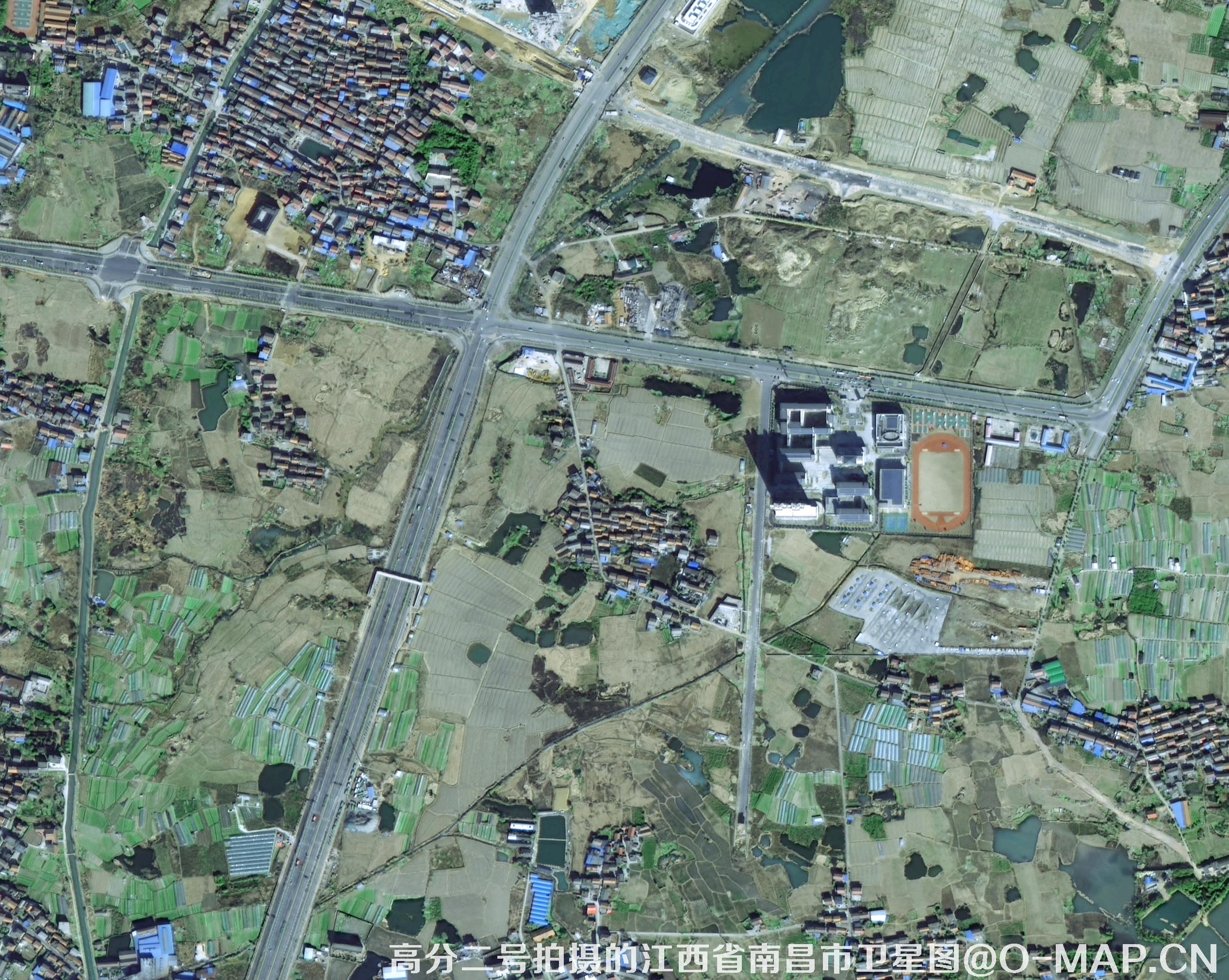 国产卫星高分二号拍摄的0.8米卫星图