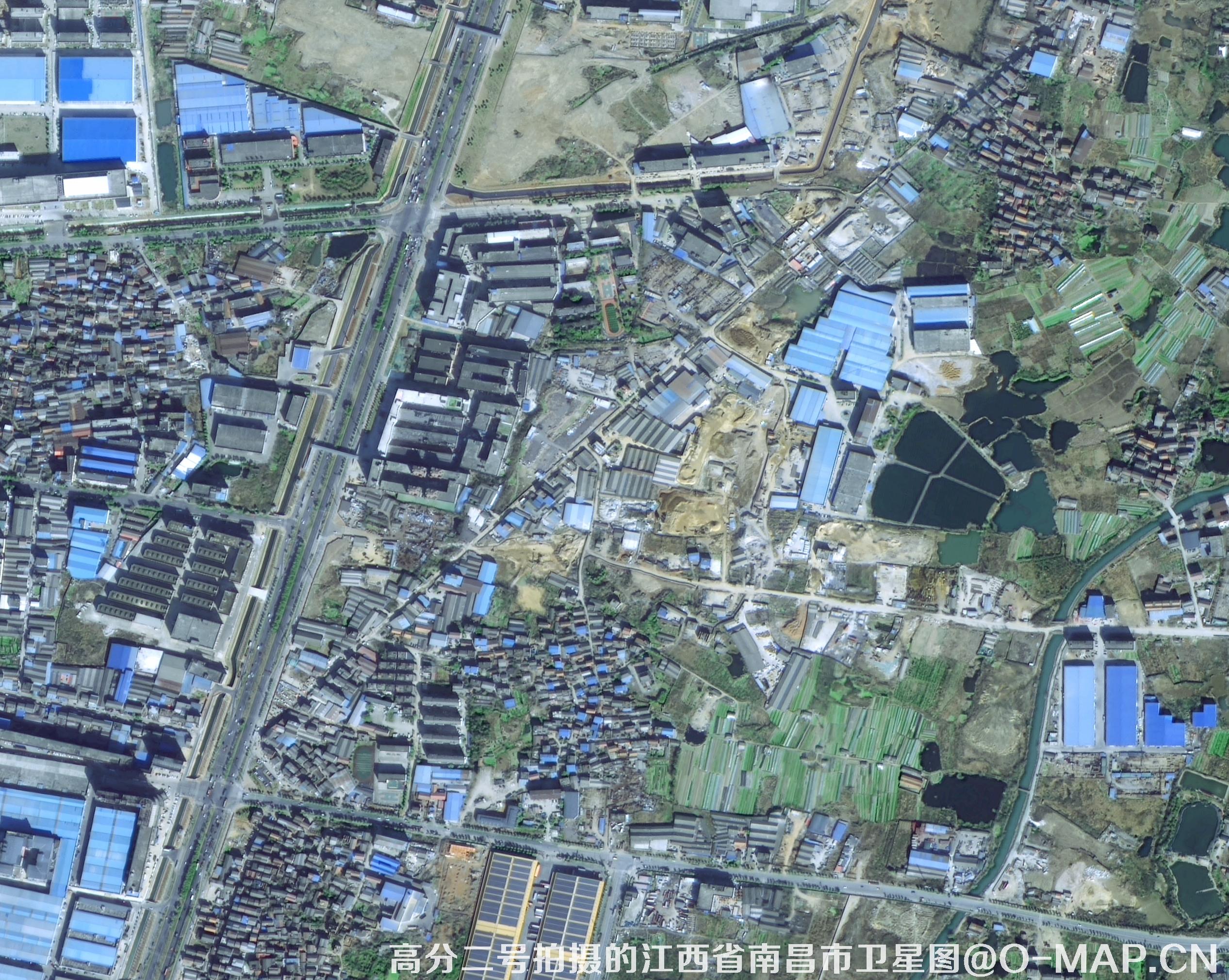 高分二号卫星拍摄的0.8米分辨率影像图片