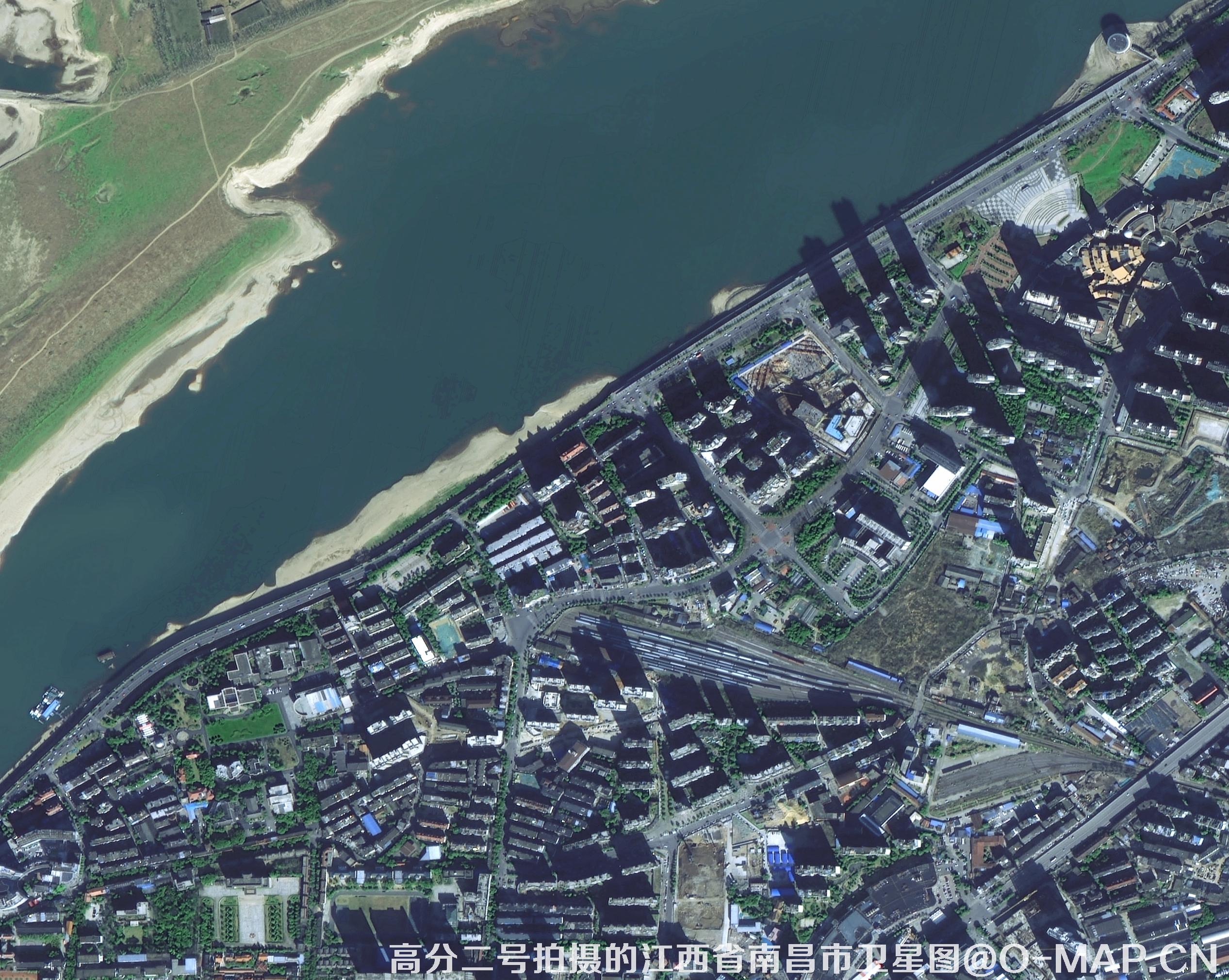 高分二号拍摄的江西省南昌市卫星图