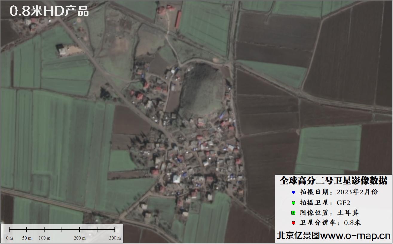 GF2高分二号卫星拍摄的土耳其某地区的房屋建筑