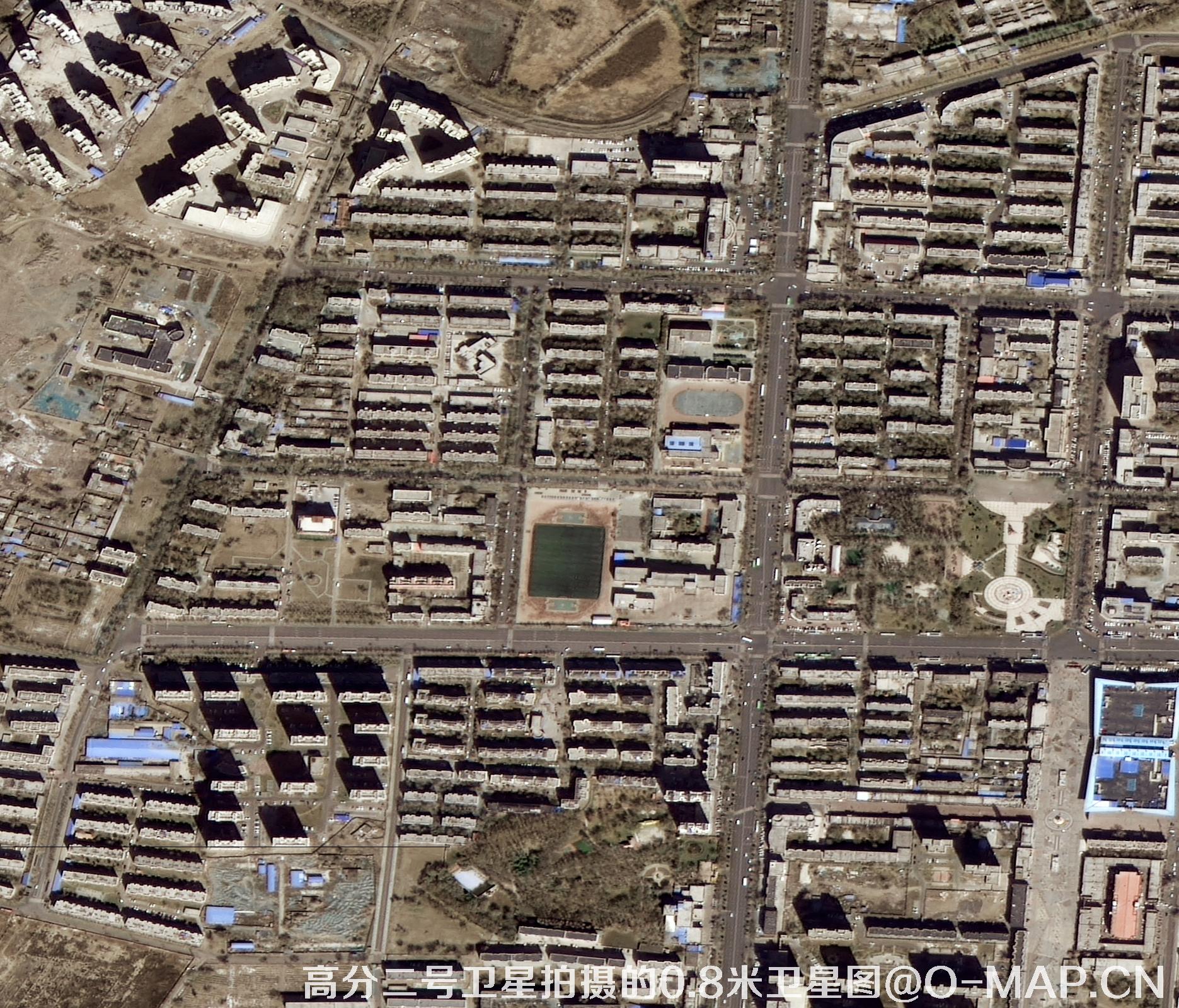 高分二号卫星拍摄的0.8米分辨率卫星图