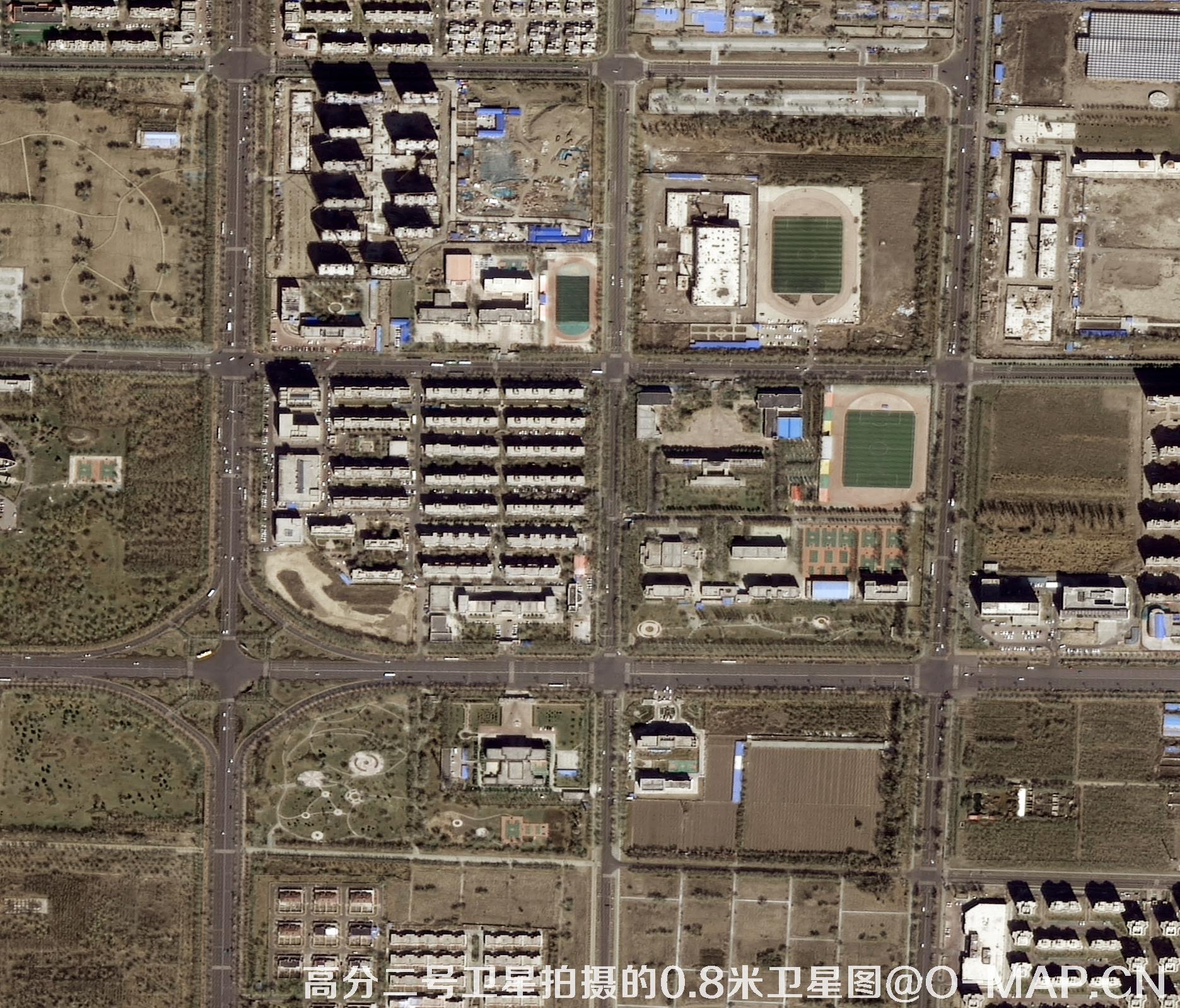 国产高分二号卫星拍摄的0.8米卫星图