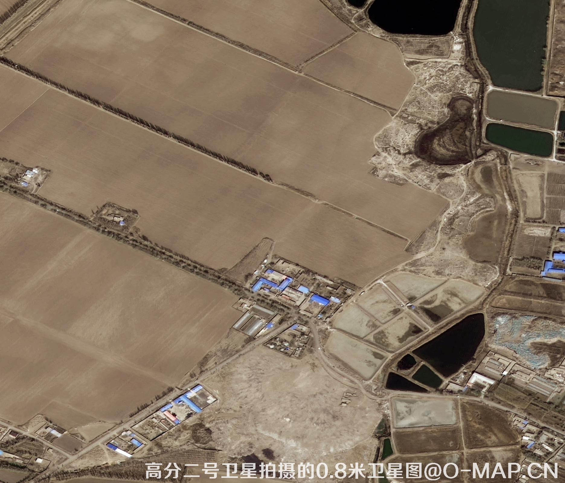 高分二号卫星拍摄的0.8米分辨率遥感影像数据
