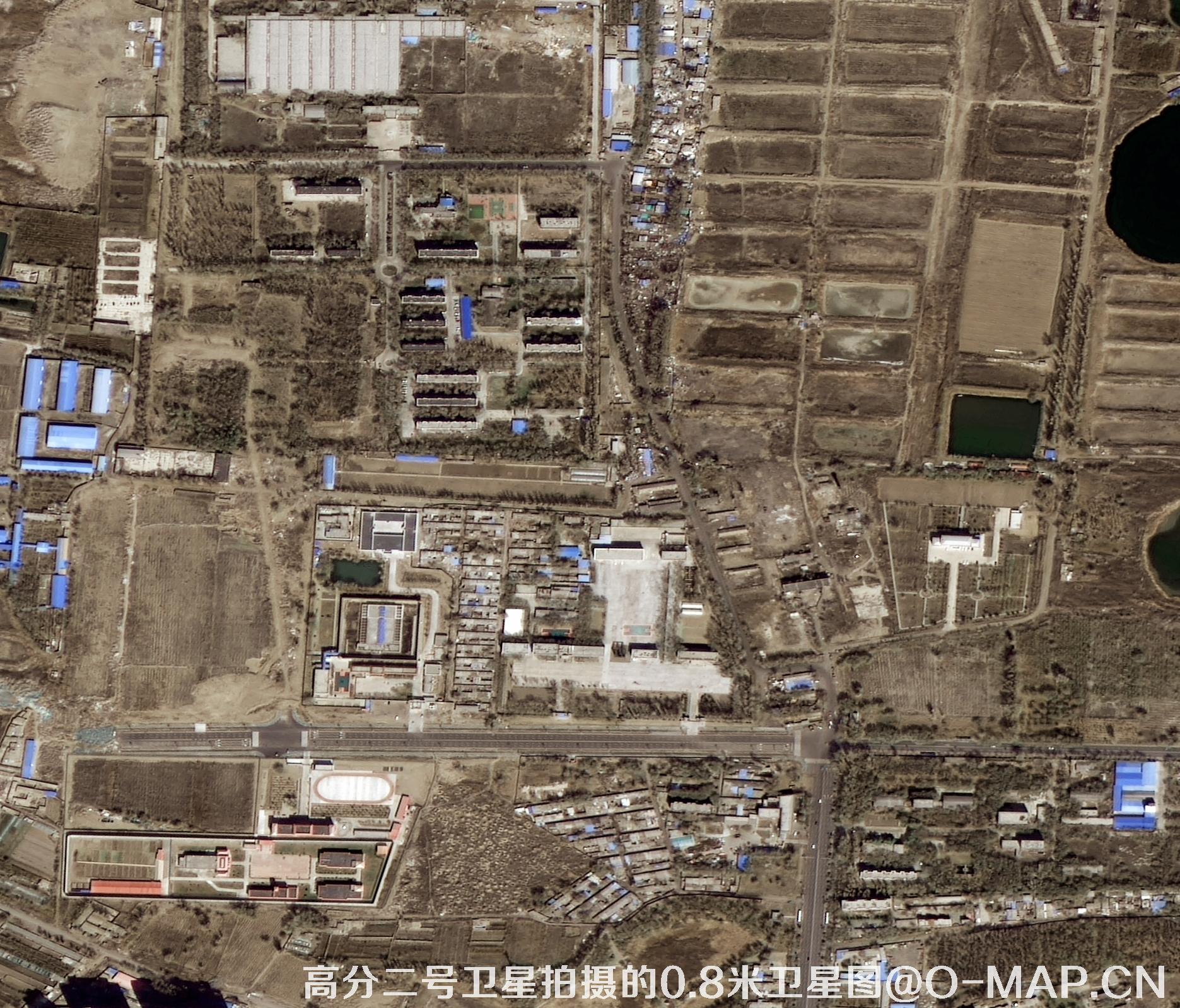 北京海淀区0.8米卫星图样例-高分二号卫星图