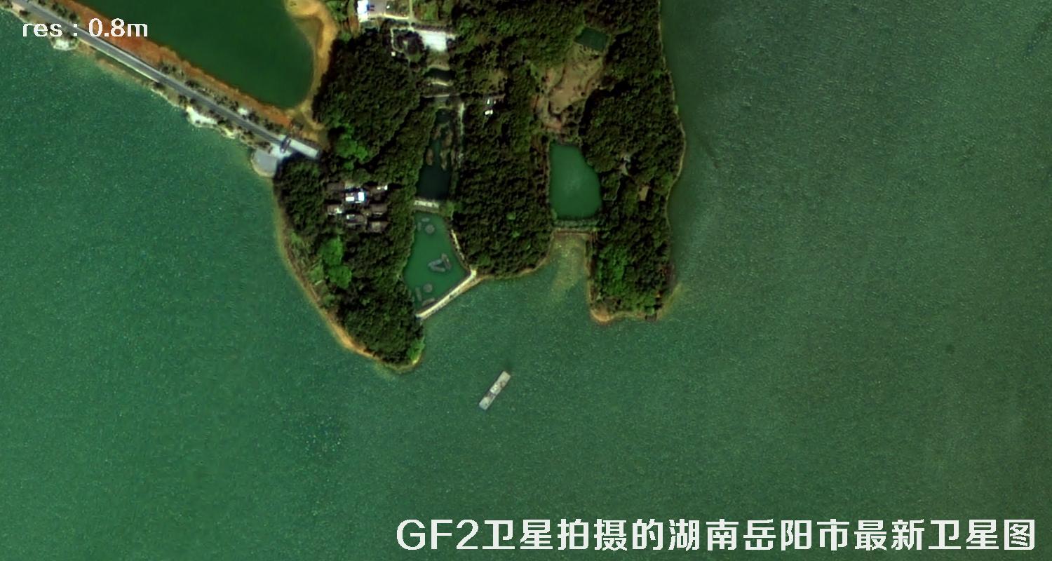 GF2高分二号卫星最新拍摄的湖南省岳阳市卫星影像图片