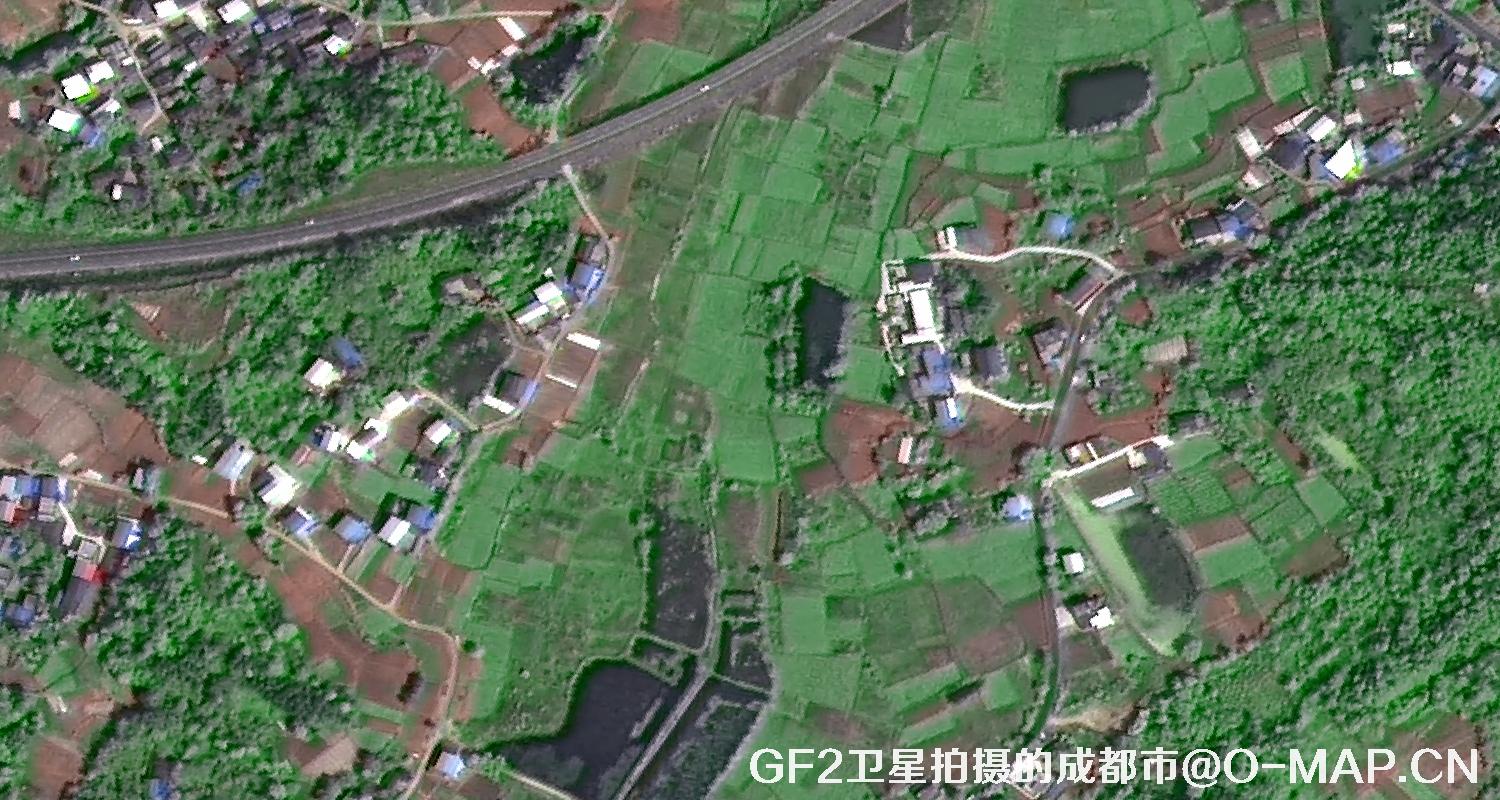 GF2卫星拍摄的0.8米分辨率卫星图