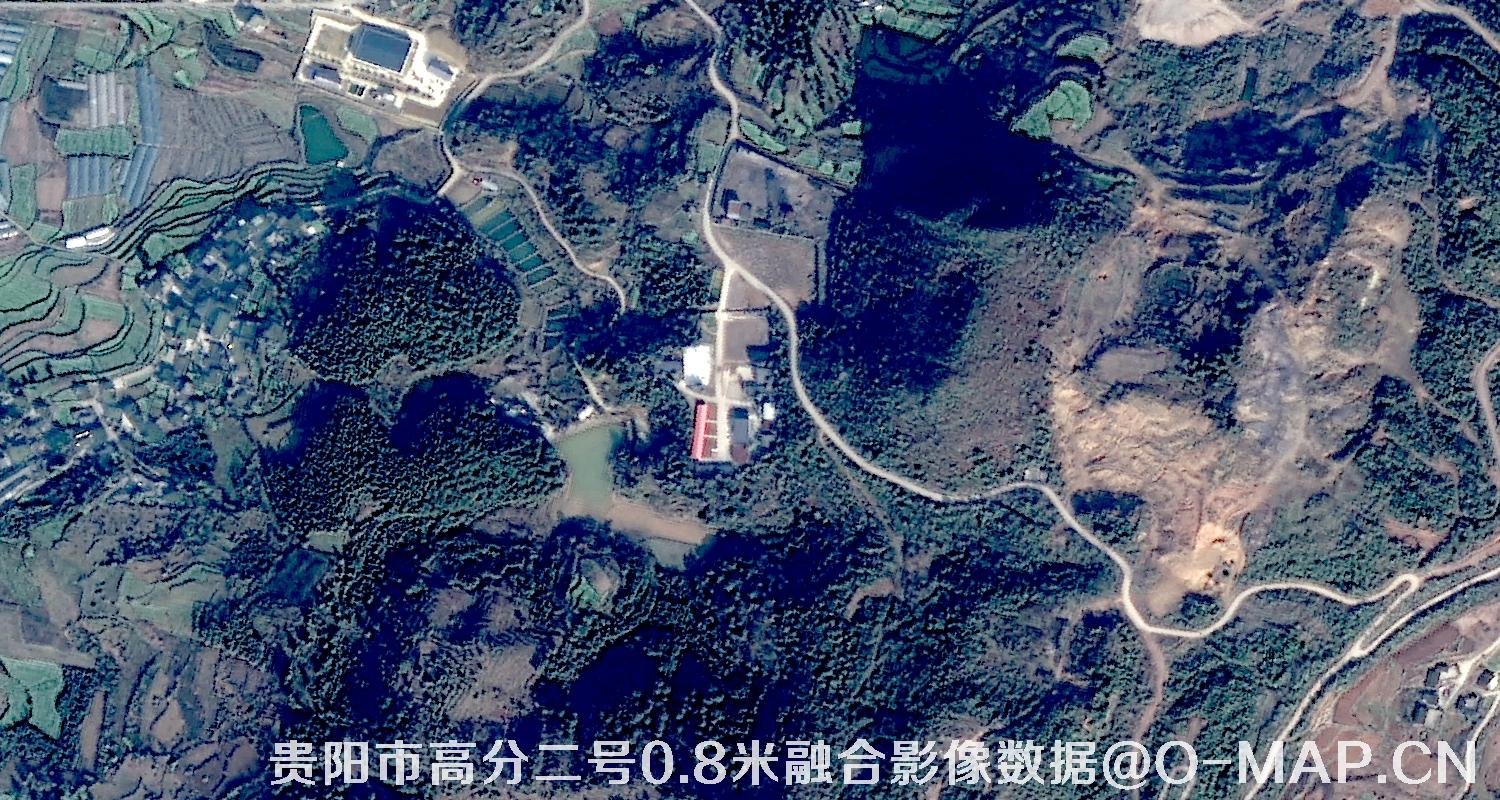 贵州省贵阳市高分二号卫星0.8米融合影像数据