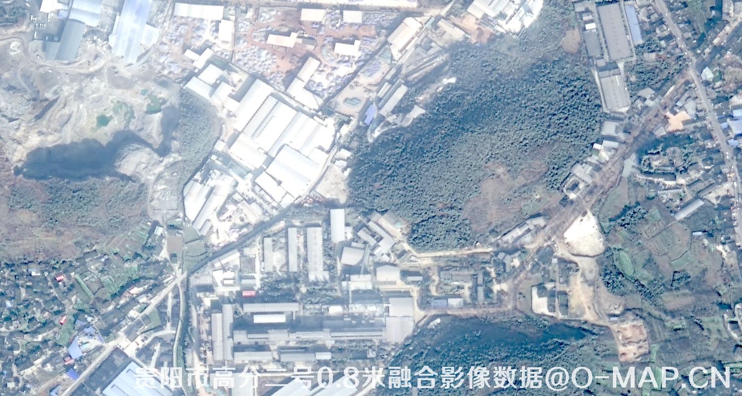 贵州省贵阳市高分二号卫星0.8米融合影像数据