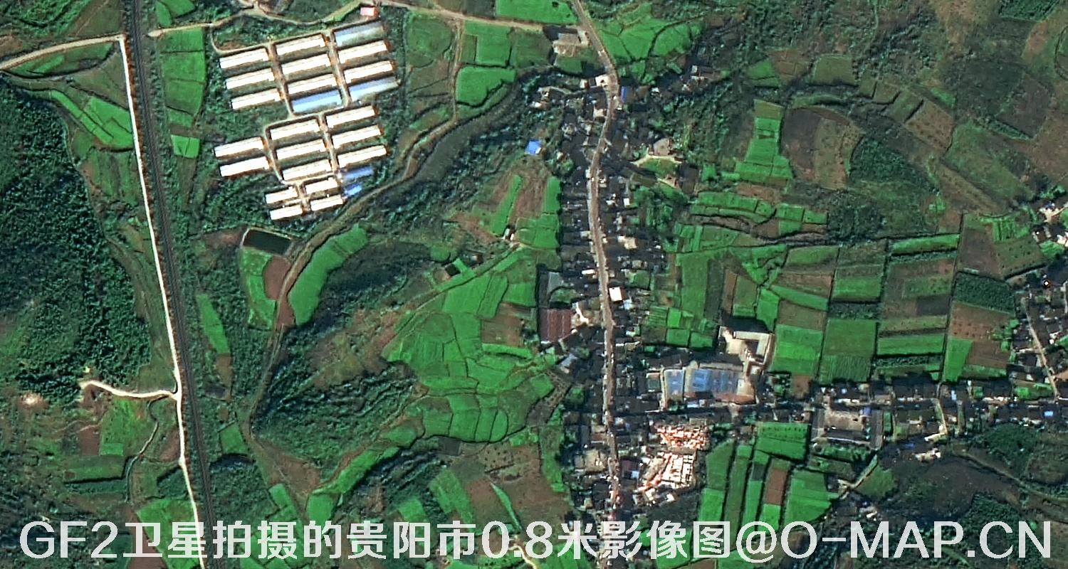 GF2卫星拍摄的0.8米分辨率卫星图