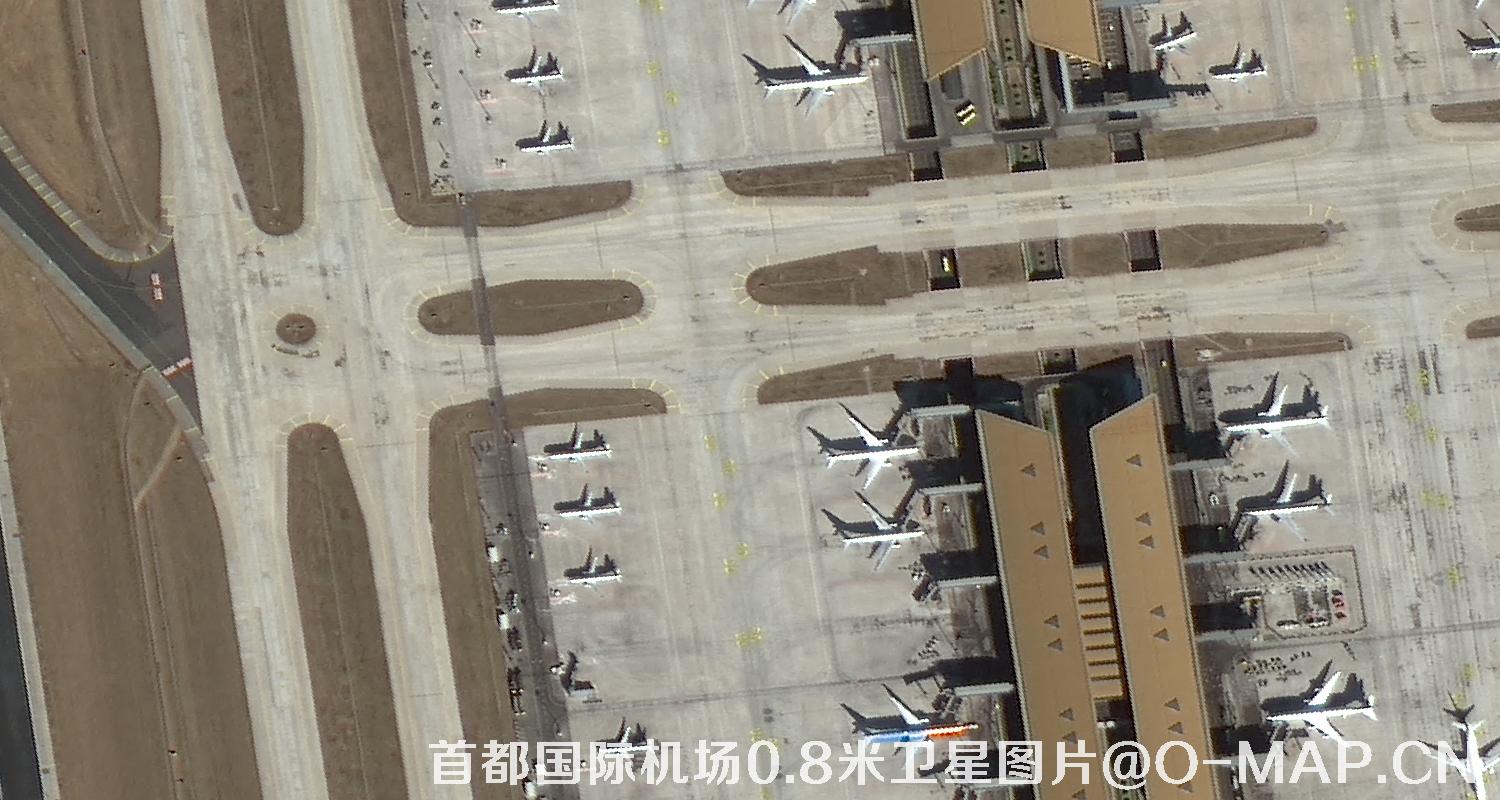 北京首都国际机场0.8米分辨率卫星图片