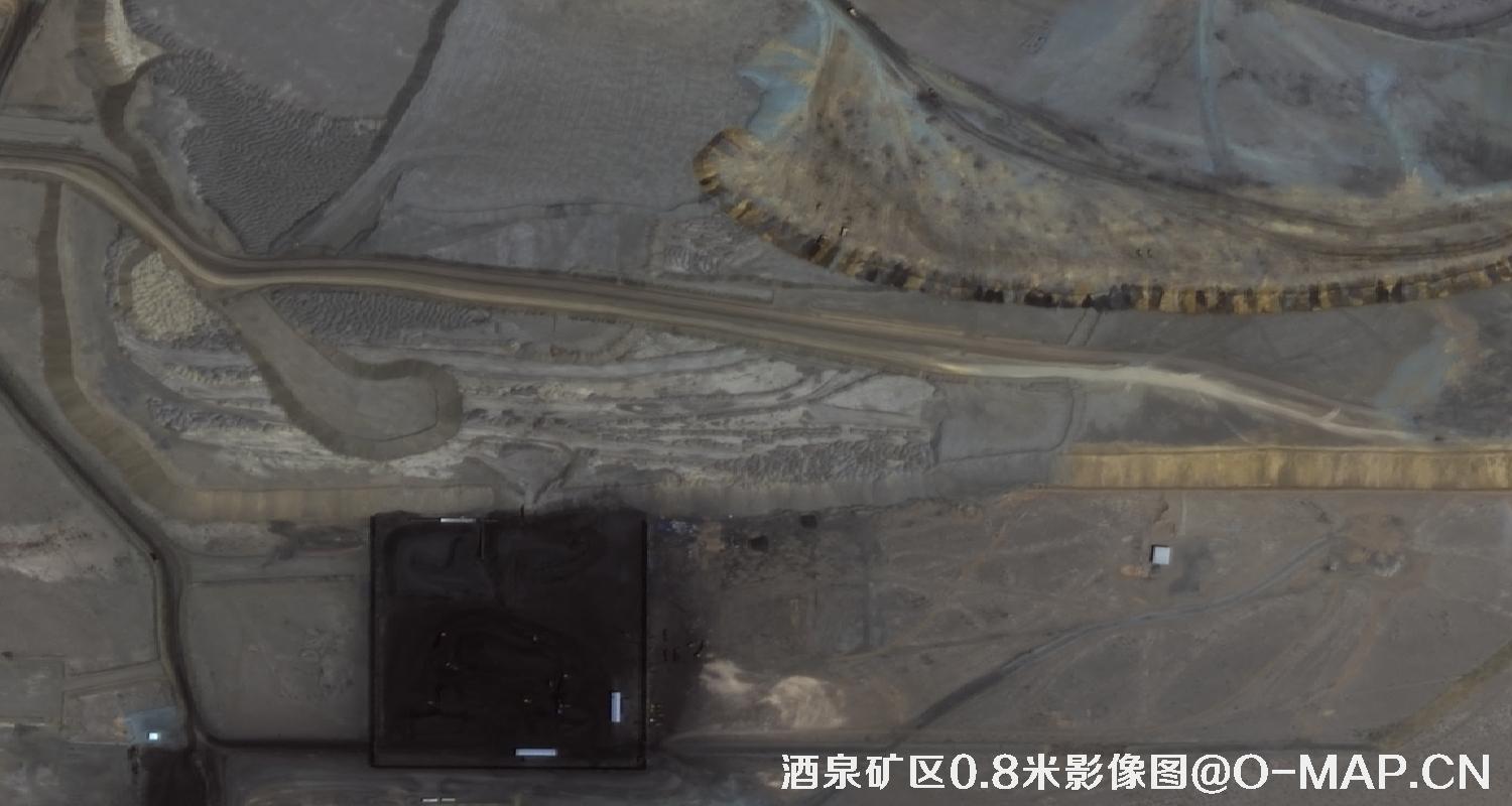 高分二号拍摄的甘肃省酒泉市矿区0.8米影像图