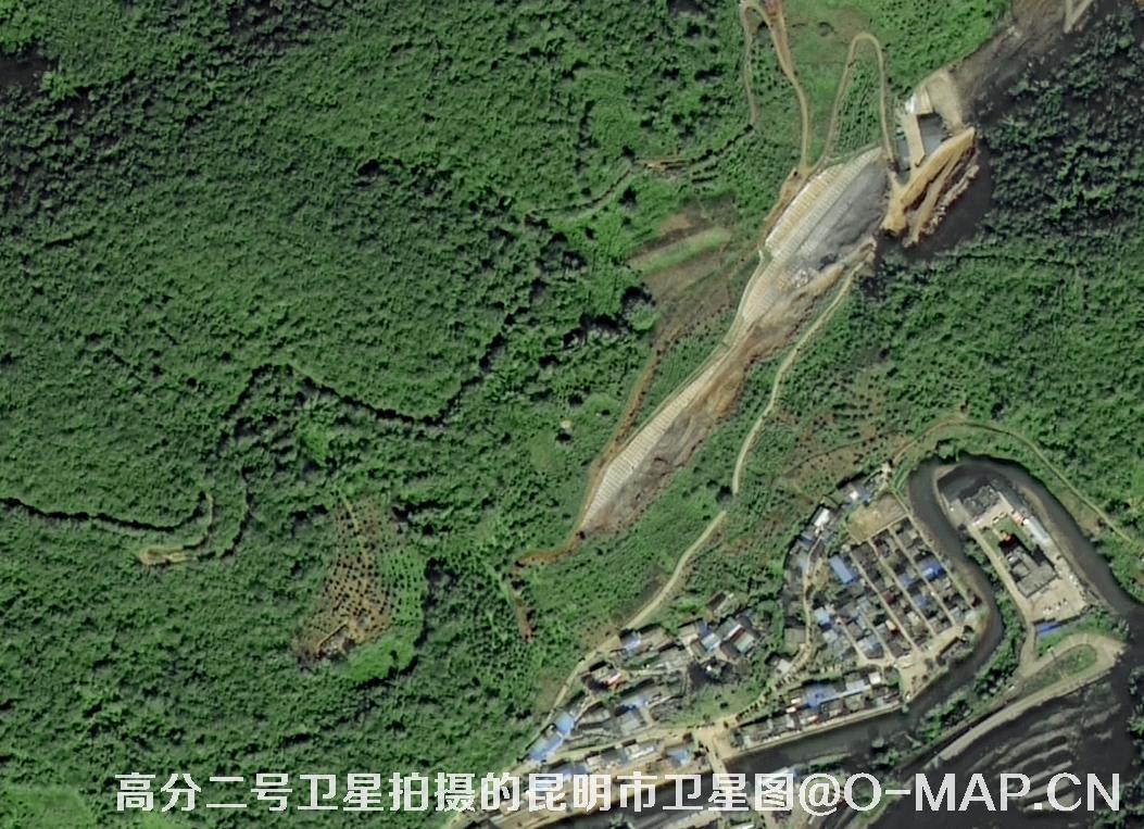 高分二号卫星拍摄的云南省昆明市0.8米卫星图