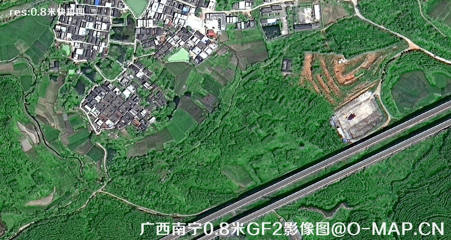 GF2卫星拍摄的0.8米分辨率卫星图
