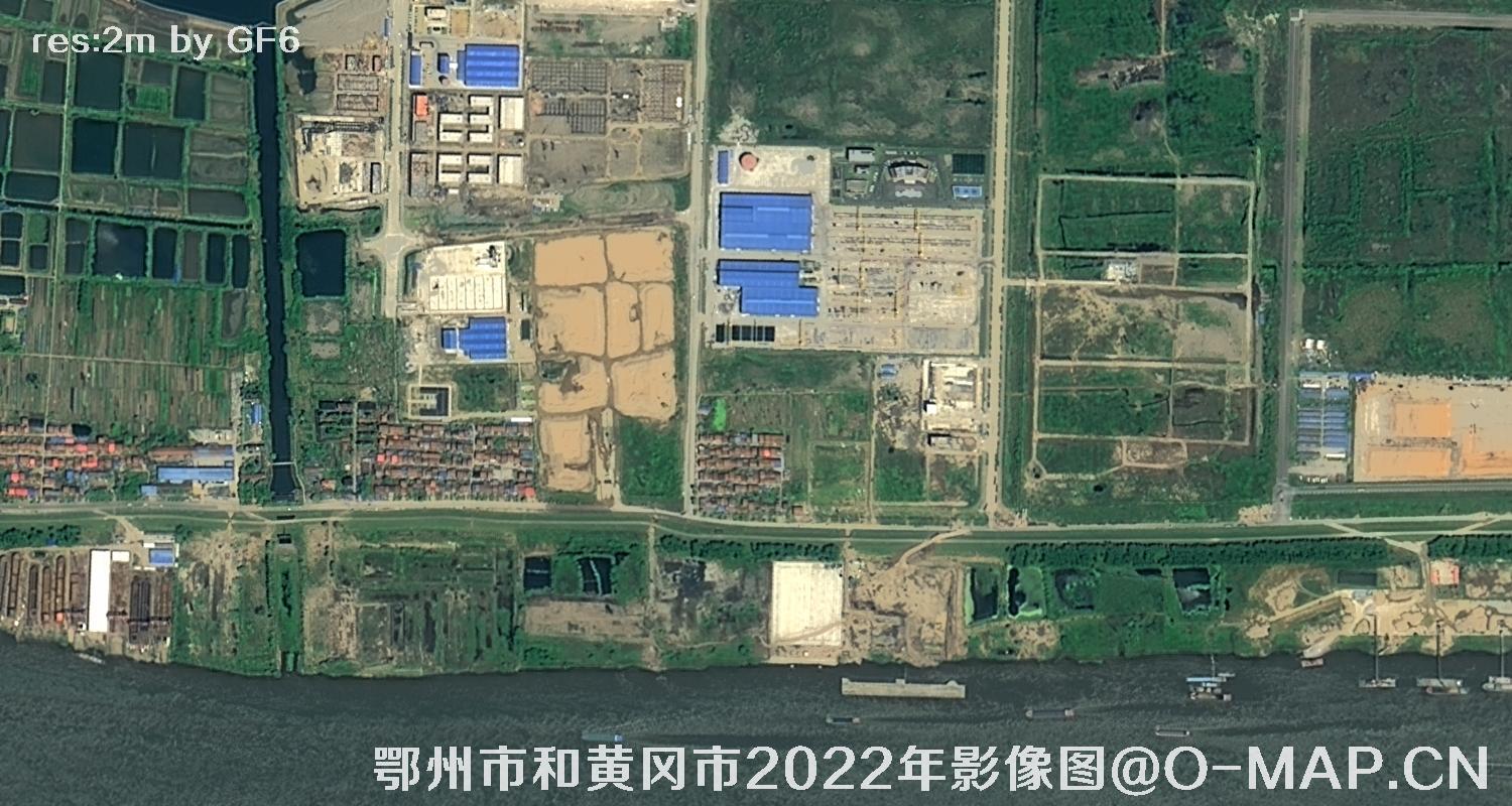 湖北省鄂州市和黄冈市2022年最新2米卫星影像图