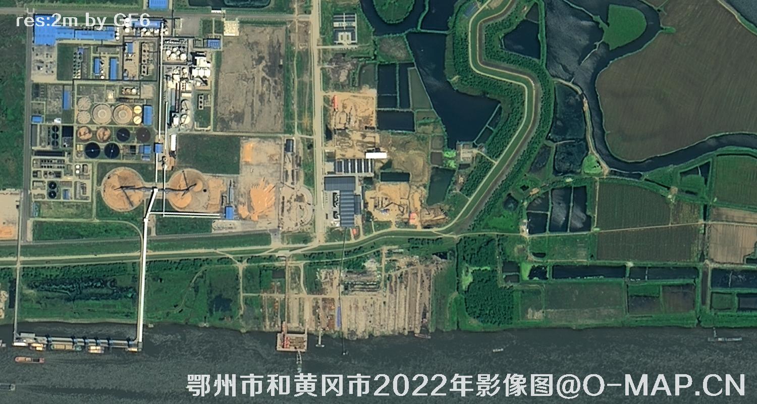 湖北省鄂州市和黄冈市2022年最新2米卫星影像图