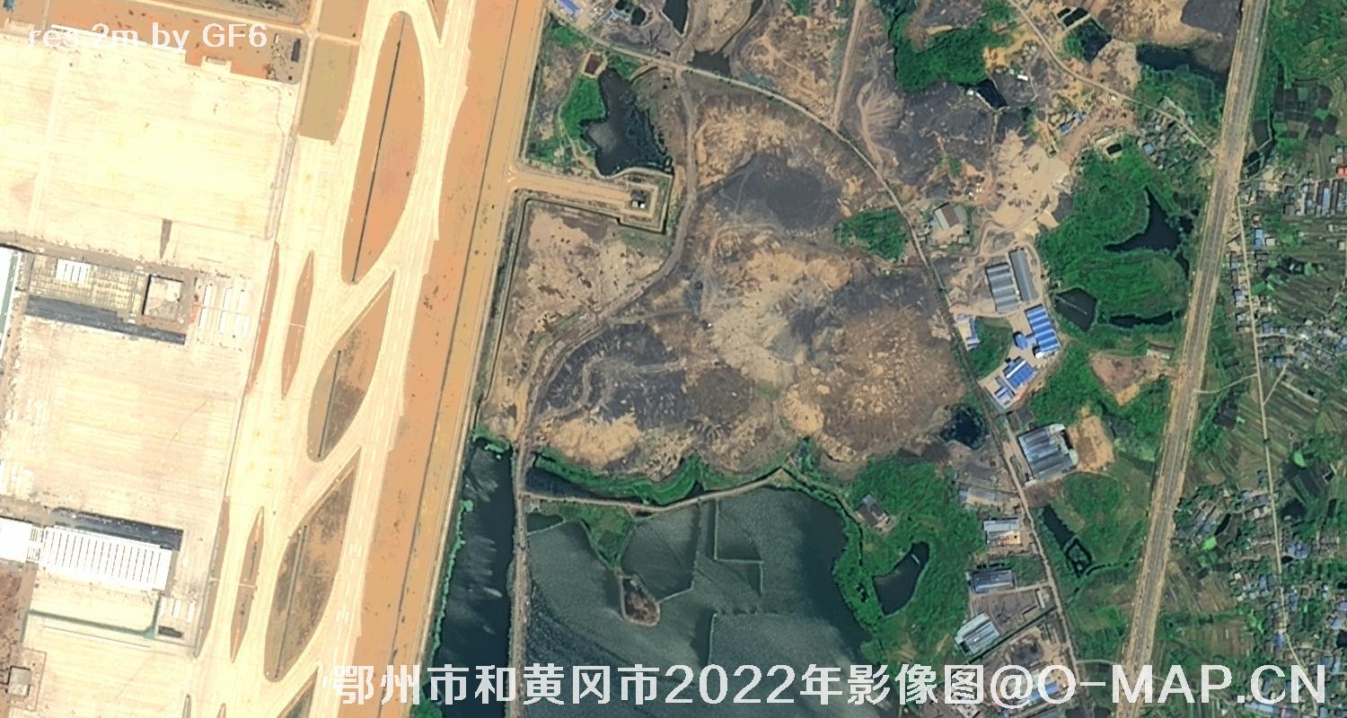 湖北省鄂州市和黄冈市2022年最新2米卫星影像图