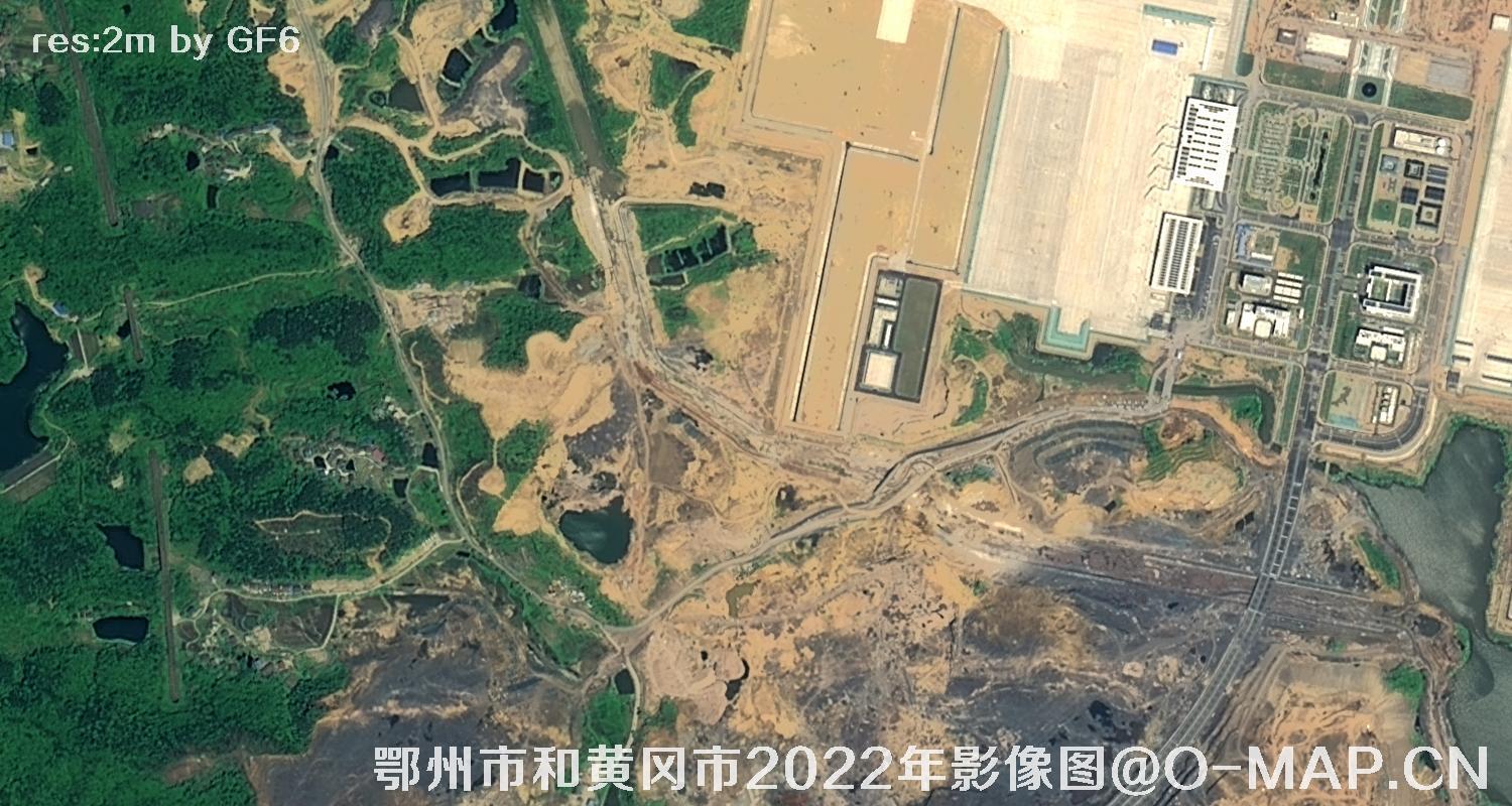 湖北省鄂州市和黄冈市2022年最新2米卫星影像图