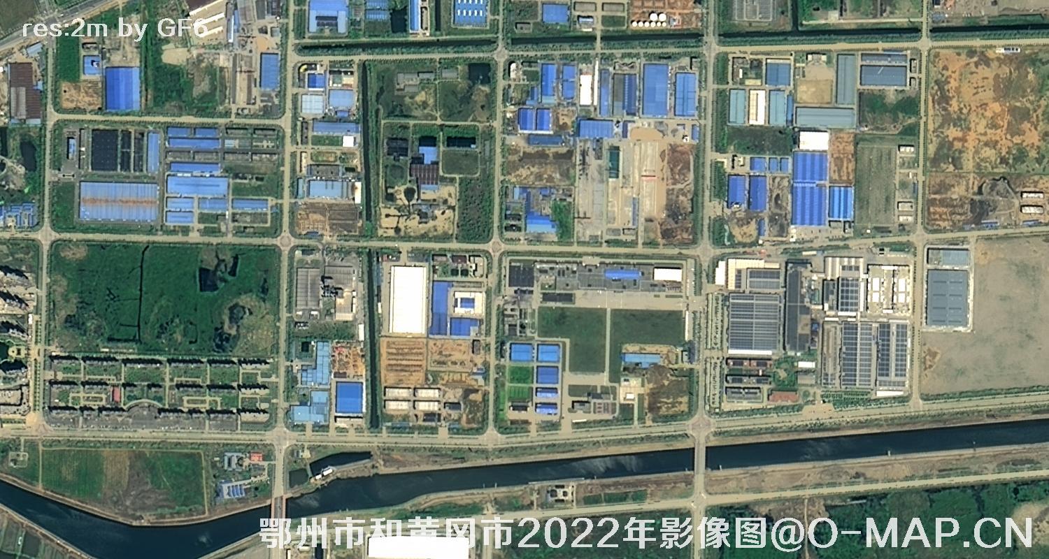 湖北省鄂州市和黄冈市2022年最新2米卫星影像图