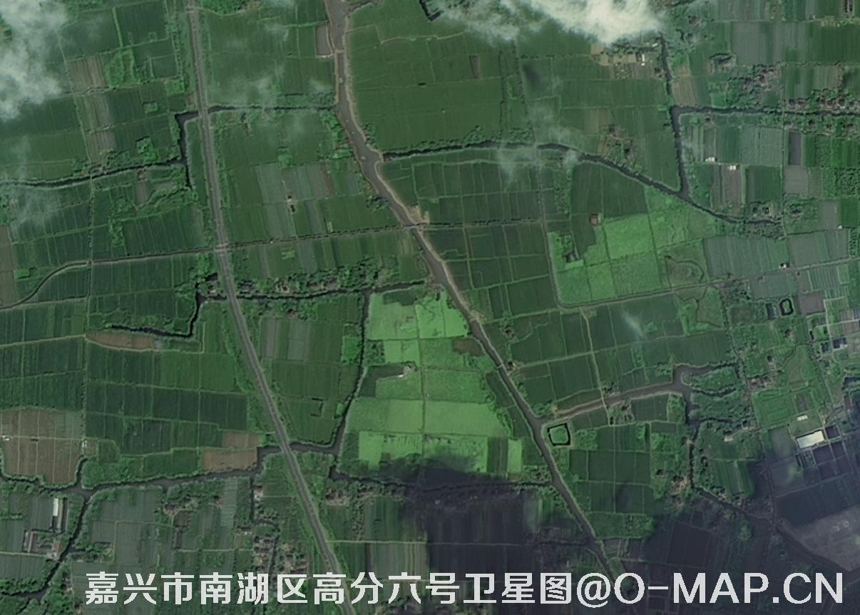 高分六号卫星拍摄的嘉兴市南湖区2米影像图