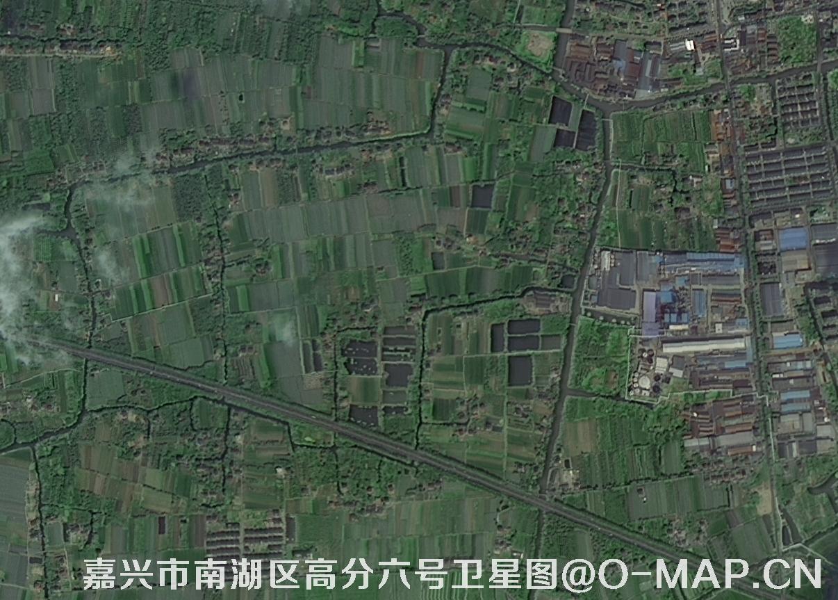 高分六号卫星拍摄的嘉兴市南湖区2米影像图